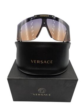 Versace Shield Sunglasses in Gradient Brown-Purple Lens
